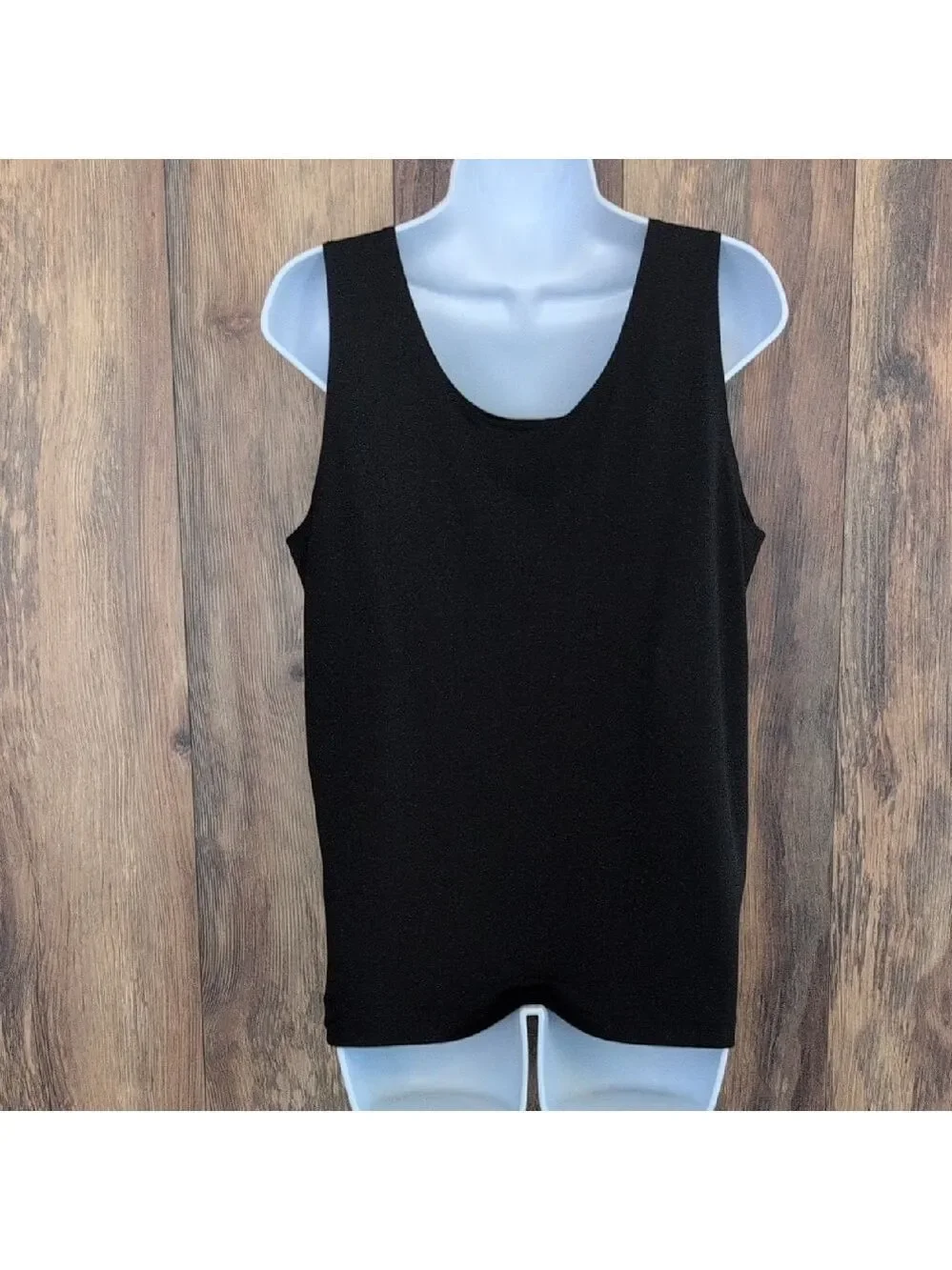 Chico's Classic Black Camisole Stretch Tank Top 3/L        -809U